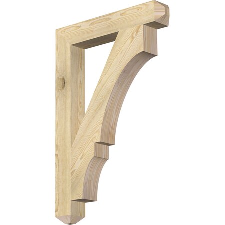 Ekena Millwork Balboa Craftsman Rough Sawn Bracket, Douglas Fir, 4"W x 26"D x 38"H BKT04X26X38BOA04RDF